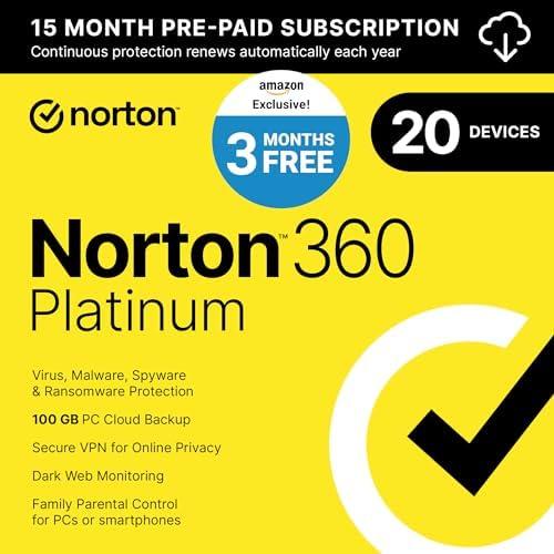 Ultimate Protection: Norton 360 Platinum Antivirus for​ 20 ⁣Devices